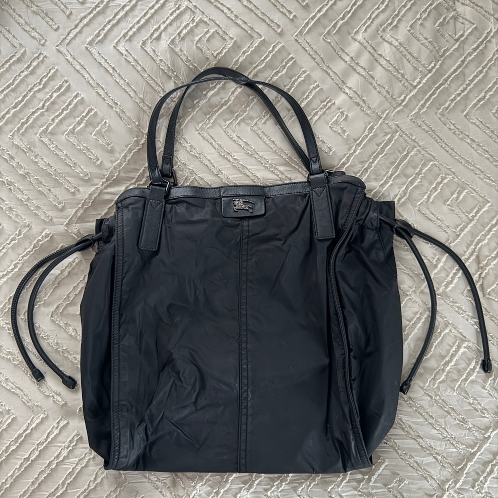 Burberry Nylon and Leather Tote
